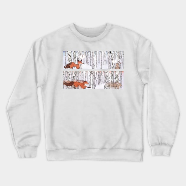 A winter Race Crewneck Sweatshirt by TaylorRoseMakesArt